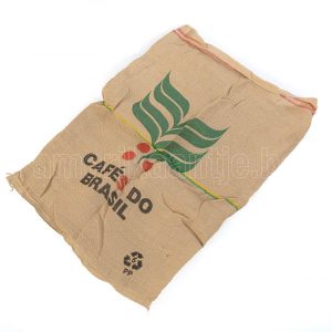 Koffiezak in jute met bedrukking