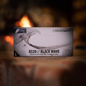 Black Wave latex gloves L