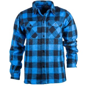Houthakkershemd blauw